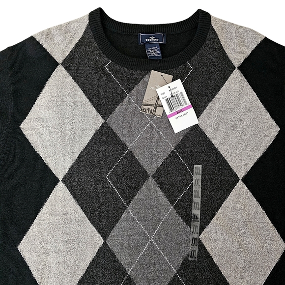 Dockers 2009 Men's Argyle Crewneck Sweater - Size XXL - Picture 3 of 10
